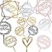 Canzoon Acrílico Cupcake Topper 20PCS Cake Topper happy birthdayTopper Feliz Cumpleaños Tarta Para Fiestas De Bebés, Cumpleaños Infantiles (Dorado Rosa Rosa Claro Negro Plateado)