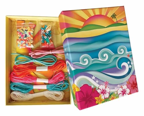 Image of BOX CANDIY Totally Chill Out Woven Friendship Bracelets Kit in Keepsake Box to Make and Share