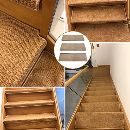 Alfombra de escalera con punta redondeada y adhesivo reutilizable lavable 7