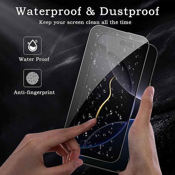 Image of [ 2+2 Pack Privacy Screen Protecor for iPhone 16 Pro Max Anti-Spy Shatterproof Tempered Glass with Camera Lens Tempered Glass 9H Hardness Bubble Free Anti-Glare Case Friendly