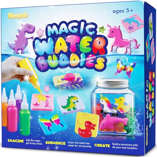 Image of Aqua Fairy Water Gel Kit for Kids – Magic Water Elf Toy – Make Your Own Squishies – Craft Kits for Kids - DIY Squishy Maker - Arts & Crafts for Kids Ages 5 6 7 8 9 - Gift for Boys or Girls