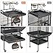 Yaheetech 61-inch Playtop Wrought Iron Large Parrot Bird Cages with Rolling Stand for Cockatiels Amazon Parrot Quaker Conure Parakeet Lovebird Finch Canary Small Medium Parrot Cage Birdcage, Black