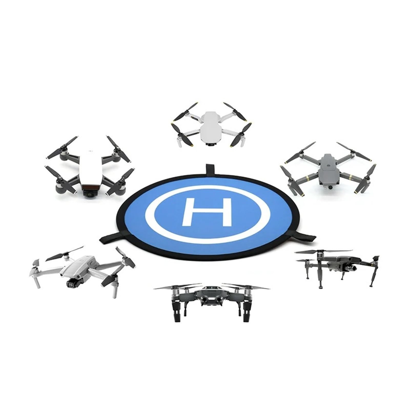 55 cm/75 cm/110 cm, składane pady do quadcopterów, szybkich składanych dronów, parkingu, apron, uniwersalne akcesoria, przenośna mata do drona wyścigowego FPV (75 cm)