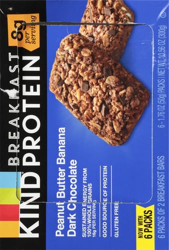 Image of Kind,Bar Protein Breakfast Peanut Butter Banana Dark Chocolate,10.58 Ounce,6 Count (Pack of 2)