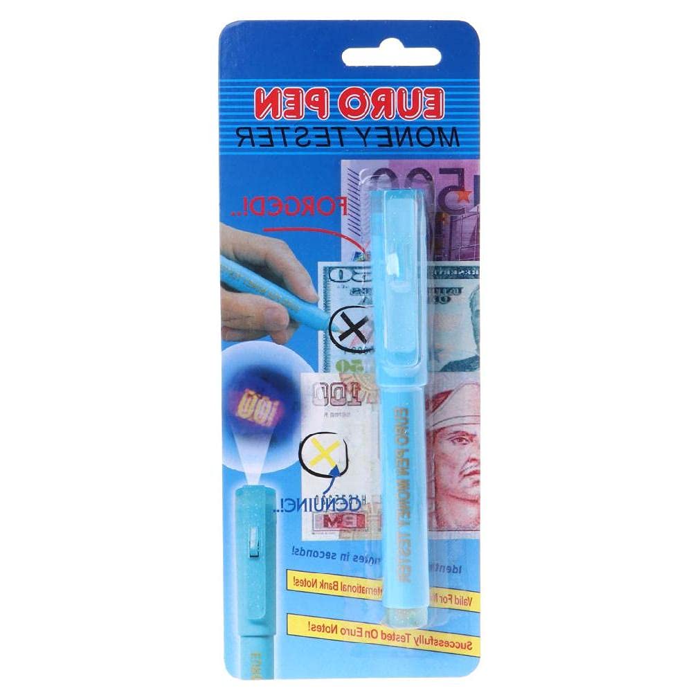 Dual Test Smart Money Pen with UV LED Cap Counter-feit Detector System Money Loss Prevention Fraud Protection Durable money tester pen money tester pens money tester banknote checker banknote checker