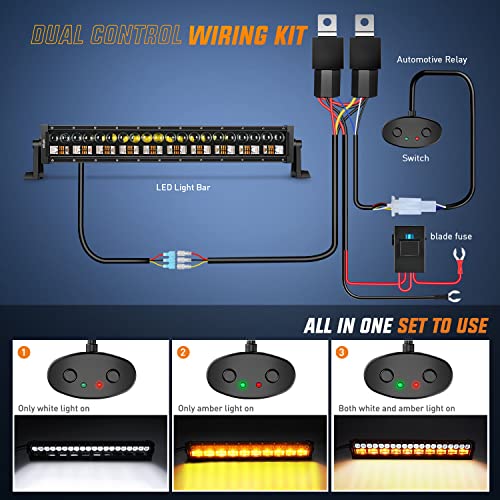 Image of Nilight LED Light Bar 7D 22 inch 150W Spot Flood Combo Beam Amber White