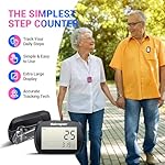 3D Pedometer for Walking Step Counter with Clock, Simple Operation Portable Steps Tracker with Clip Lanyard, Black - Image 3