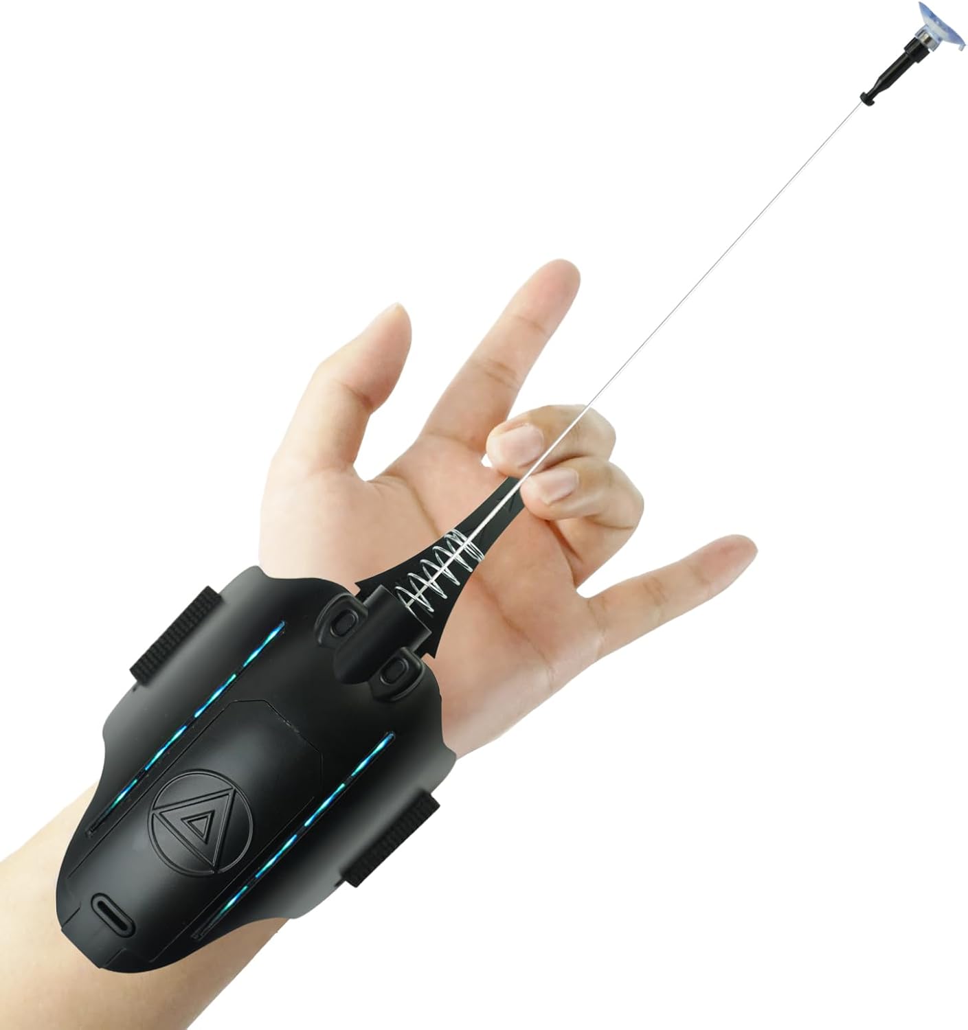 SUIZU 2.0 Upgraded LED Spider Web Shooter Launcher with Remote Rope Action & Glow - Superhero Spider Web Projection Toy, Perfect for Spiderweb Combat and Roleplaying (LED Version)