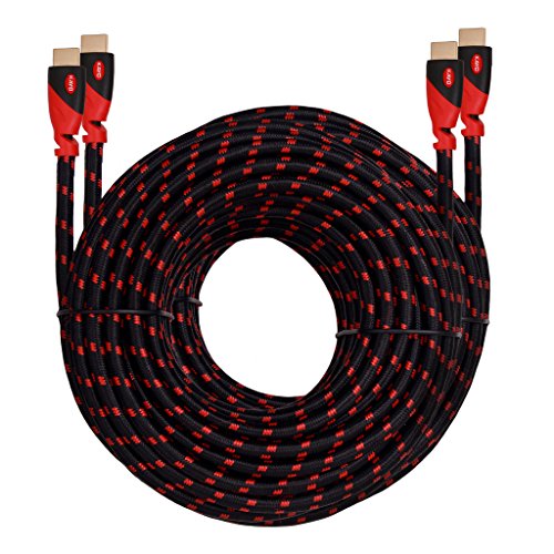 High Speed HDMI Cable 50 FT (2Pack), KAYO HDMI2.0b CL3 Rated(in-Wall Installation) Cord Supports 4K@60Hz,3D,Full HD,HDCP 2.2,2160p with Ethernet-Audio Return-Latest Version,Free Cable Tie (50FT- 2PK)