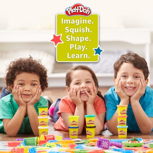 Image of Play-Doh 4 Pack Vibrant Colors, 3 Ounce Cans of Modeling Compound, Kids Arts & Crafts, Preschool Toys for Girls & Boys 3+