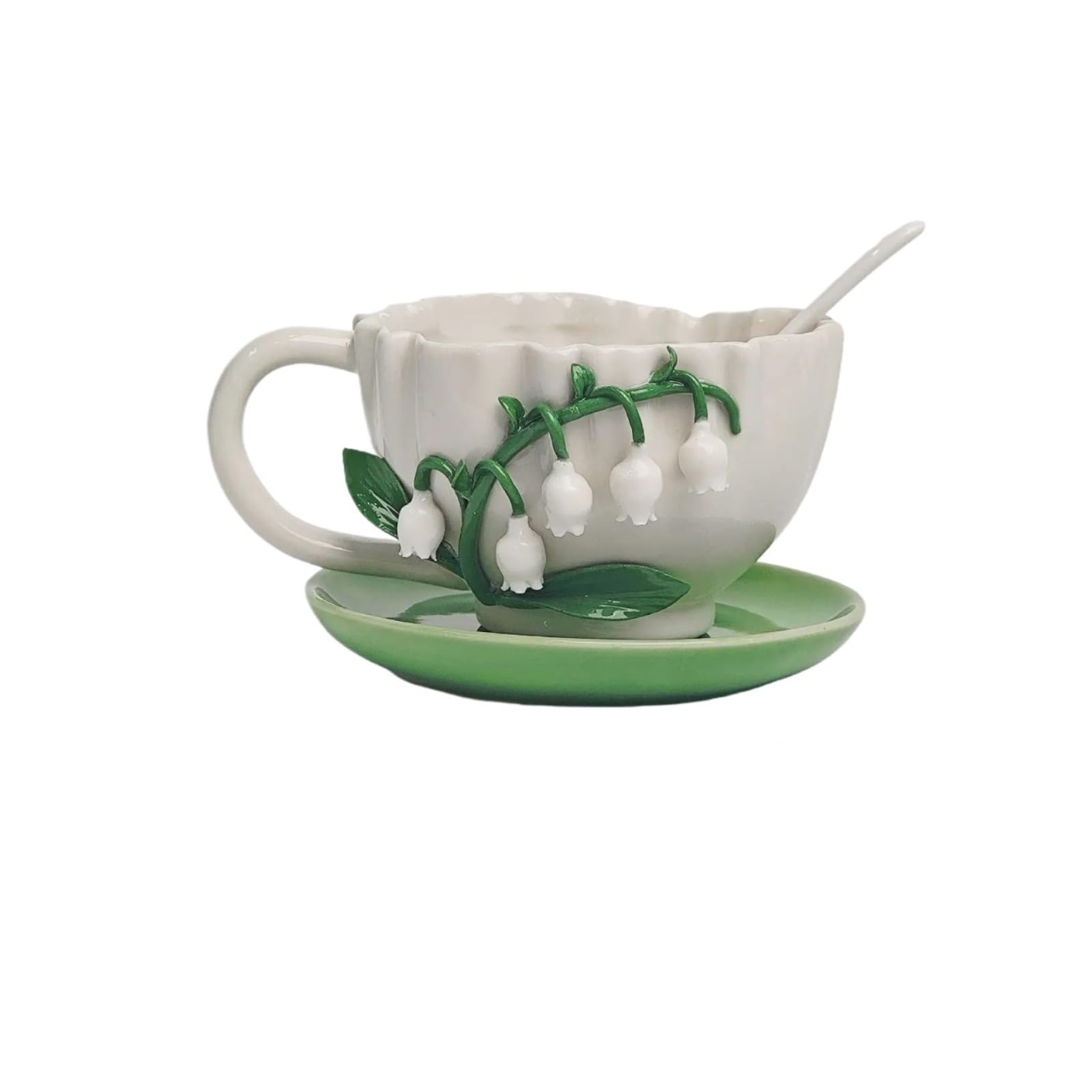 Tazas Y Jarras De Café Taza De Café Con Estampado De Flores En Relieve De Cerámica, Taza De Desayuno Para Té Cacao Y Leche