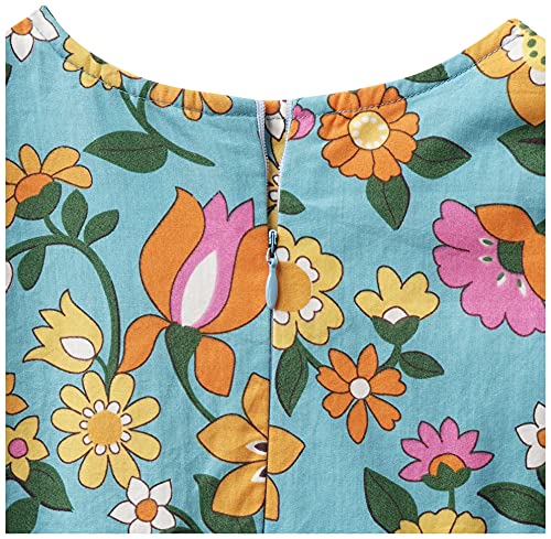 Image of Amazon Brand - Jam & Honey Cotton Girls' Dresses & Jumpsuits Knee-Length Dress (JHAW20GDRS990-7 Multicolor 3 2-3 Years
