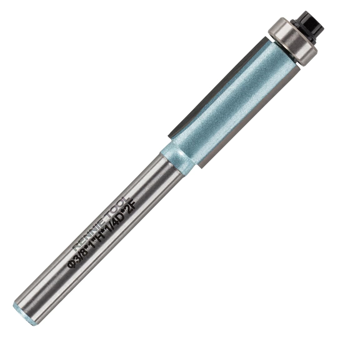 Rennie Tool 9.5mm Cut x 26mm Flute x 1/4" Shank TCT Guided Router Bit