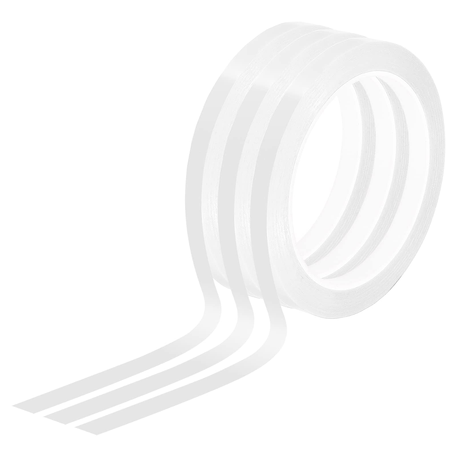 TOP-VIGOR Whiteboard Tape 8mm 5/16", 3 Thin Self Adhesive Marking Tape for White Board Grid Lines Charts DIY Crafts and Classroom Accessories, White