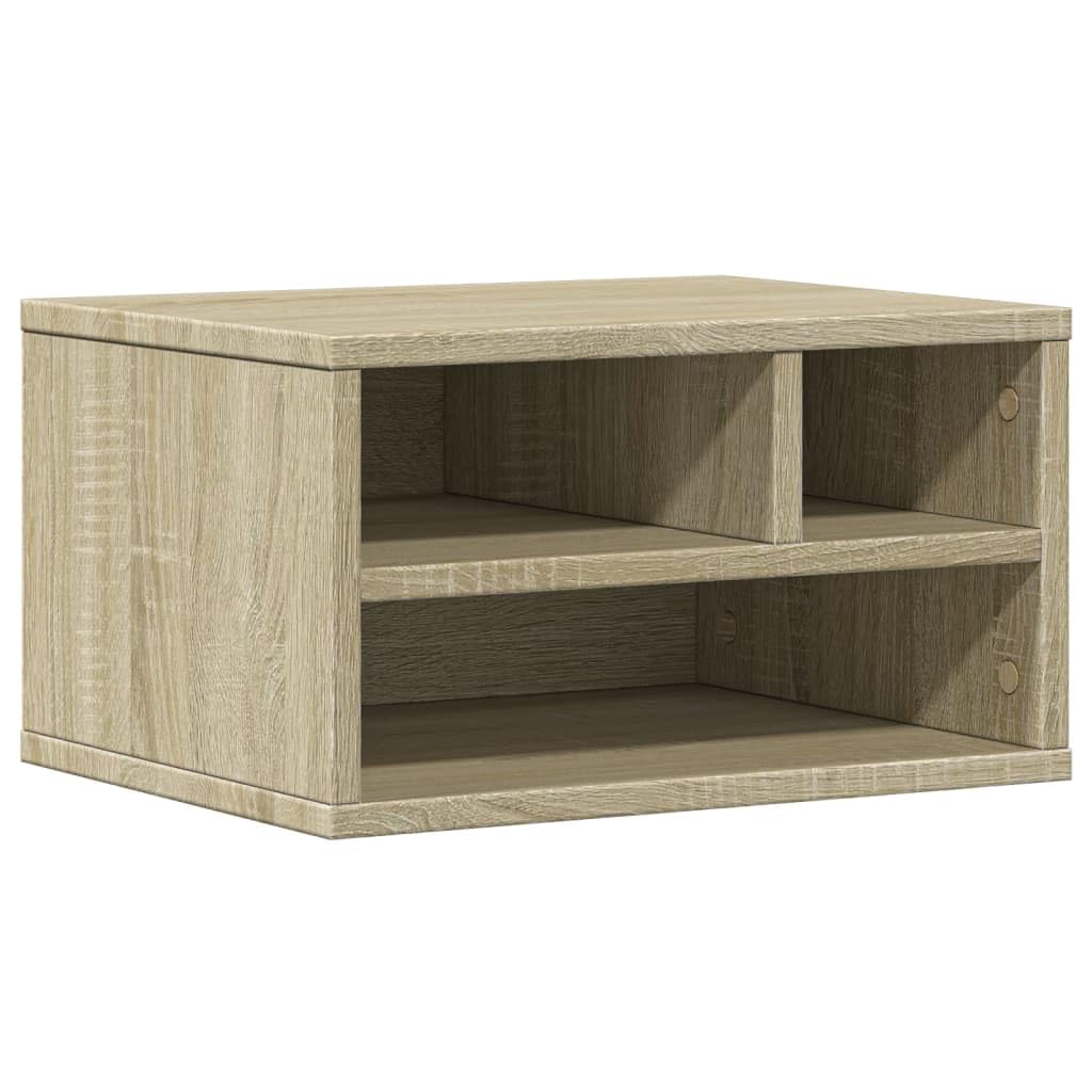 Druckerständer Sonoma-Eiche 40x32x22,5 cm aus Holzwerkstoff, multifunktionaler Büro-Organizer mit viel Stauraum für Drucker, Akten und Bürobedarf, auch als Bücherregal