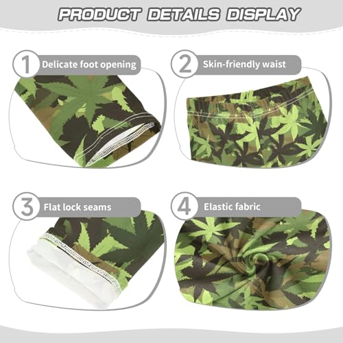 senya Girls Printed Leggings Yoga Pants Leaves in Camouflage Pattern for Kids in 4t to 10 Years, 4T3