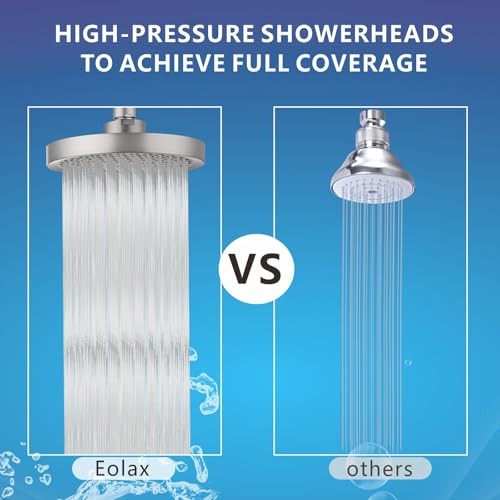 High-Pressure-Rain-Shower-Head-6-Inch-Round-Fixed-Shower-with-Swivel-Ball-Adjustable-Angle-Replacement-Showerhead-Brushed-Nickel-Easy-Installation