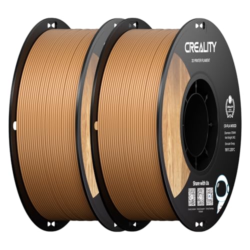Image of Creality Wood Filament PLA 2kg, 3D Printer Filament 1.75 mm, Smooth Silk Texture, Toughness, 1kg(2.2lbs) /Spool Printing Filament, for All Printers (Wood)