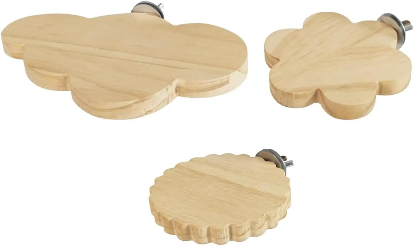 10 Pcs Bird Perch Stand Rack Wood Parrot Platform Board Toy Cage Corner Shelf Branch Toys Hang(ColorB)