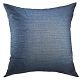 Mugod Decorative Throw Pillow Cover for Couch Sofa,Black Denim of Blue Jeans Blank Canvas Cotton Lin