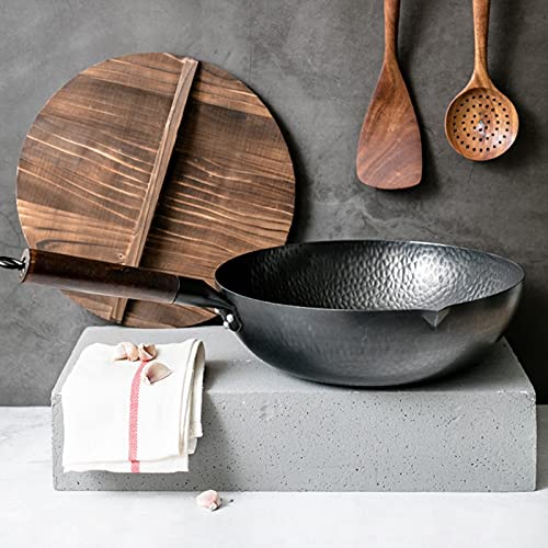 Wok tradicional de hierro hecho a mano 32cm miniatura 4