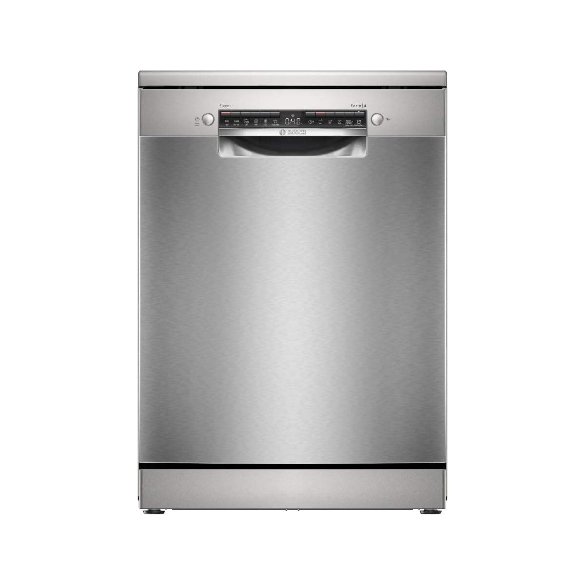 Bosch - Lavastoviglie senza installazione, 60 cm. di larghezza, serie 4, Home Connect, AquaStop, Acciaio, SMS4HTI03E