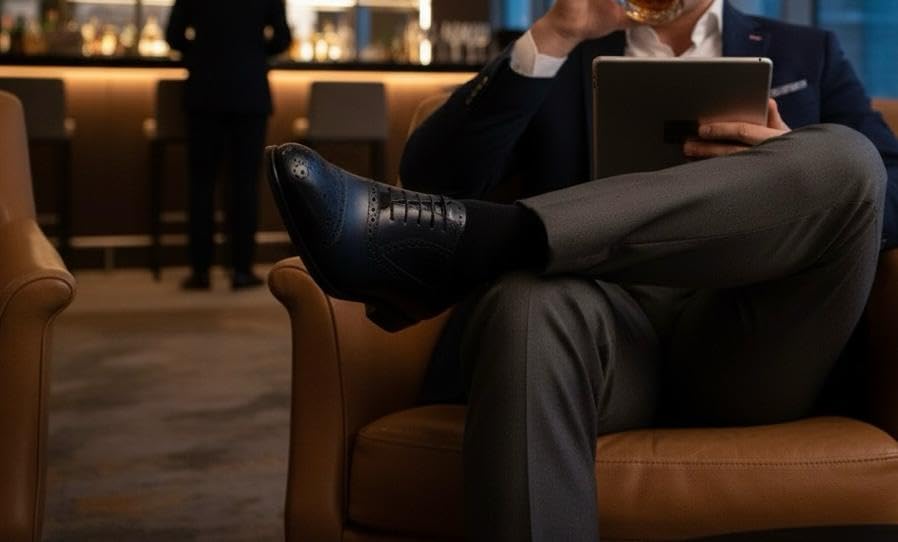 Image of X6426 Brown Leather Oxford Shoes for Men - Premium Handmade Full-Grain Leather, Non-Slip Sole, Luxury Comfort & Timeless Classic Design
