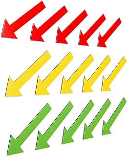 SMILEYBOARD - Kolorowe strzałki magnetyczne - 15 sztuk - 6 cm długości - kolory: czerwony - żółty - zielony