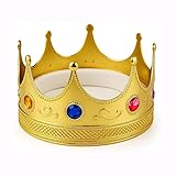 Adorox Gold Royal King Plastic Crown Prince Costume Accessory Adult/K Kid (1)