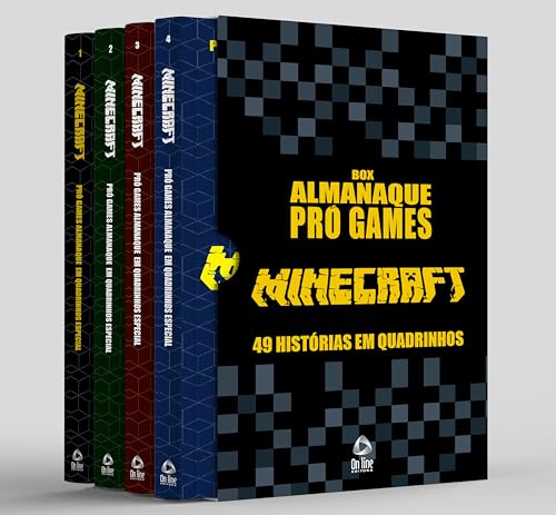 Coleção Pró-Games Almanaque em Quadrinhos Minecraft - Box com 4 Livros