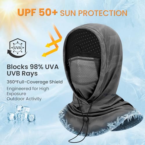 YANIKY Summer Cooling Balaclava with Breathable Holes, Sun UV Protection Face Mask for Running, Cycling, Fishing, Men & Women — view 2