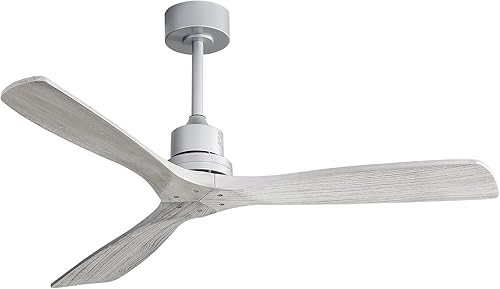 Miniatura 1 de Sofucor - Ventilador de techo moderno sin luces y con control remoto, de 52 pulgadas, con 3 aspas y motor CC reversible y silencioso, para