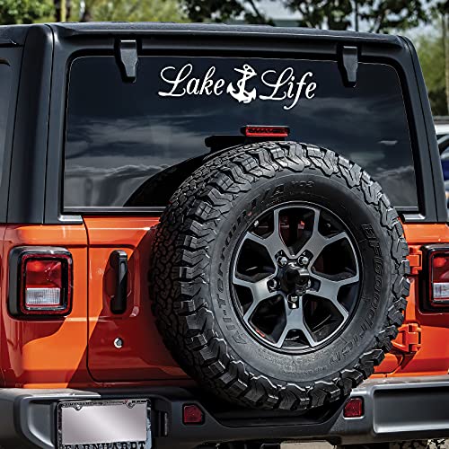 Lake Life Decal 12x3 White