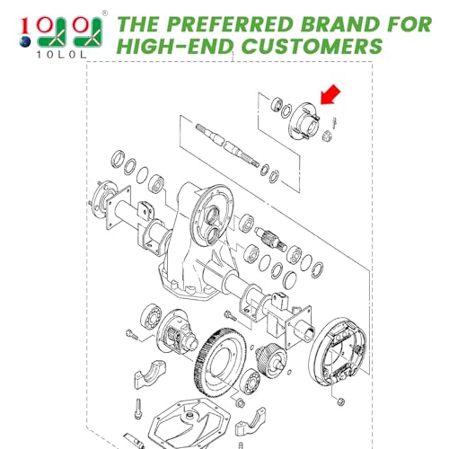 10L0L Golf Cart Rear Axle Hub Assembly Compatible with for Yamaha G8, G9 (1992-up) G14, G16 & G19-G22 Gas or Electric Golf Cart Replaces OEM# JN3-G6514-00, Pack of 2 by 10L0L - Used condition - Image 2