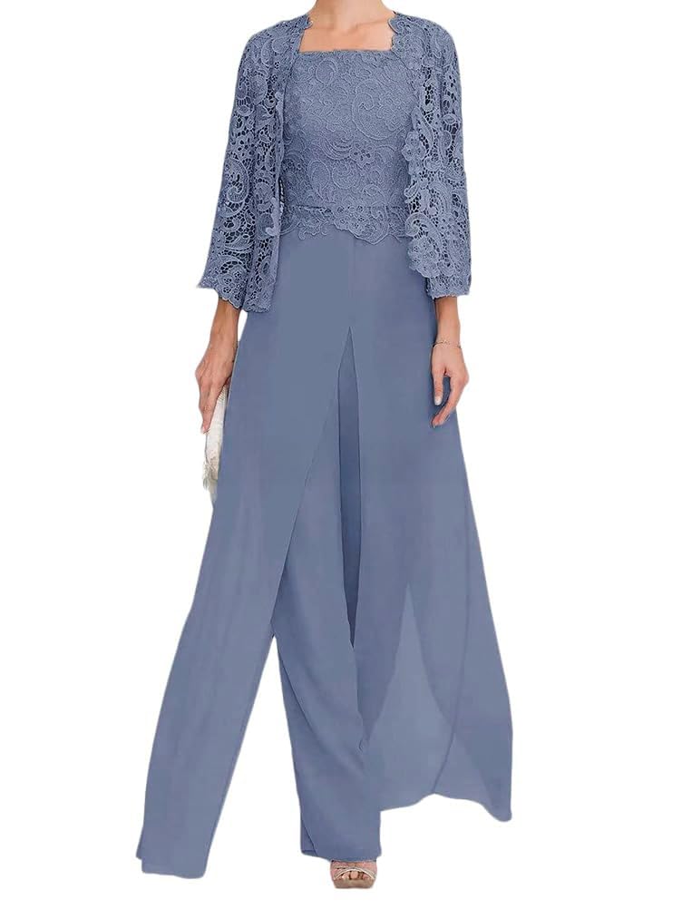 shownicer Hosenanzug Damen Festlich Hochzeit Hosenanzug 3-Teiliges Set Chiffon Hosenanzüge Große Größen Brautmutter Anzug Abendanzug Sets