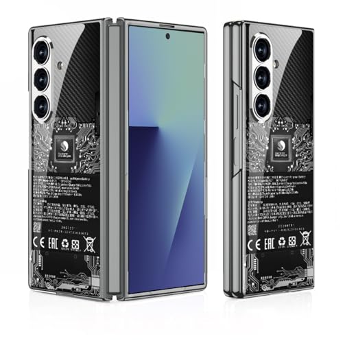 Coque Samsung Galaxy Z Fold 7-IC étui rigide en verre peint brillant