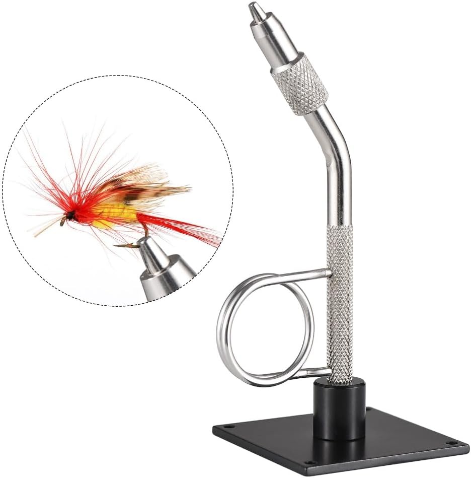 Universal Fly Making Binding Tool with Stable Base, for 12#-24# Hooks Adjustable Fishing Hook Tying Tool for Flies, Teasers, Jigs and Lure Making