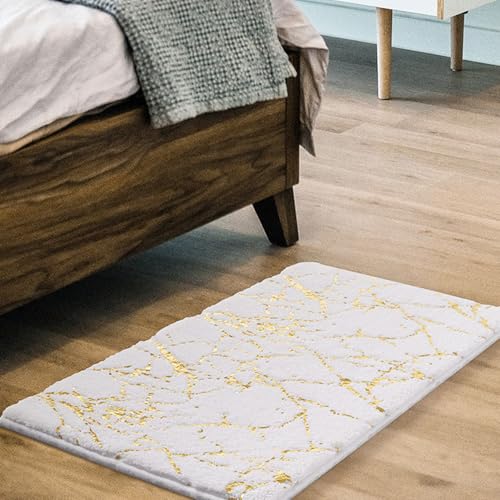 Tapis salle bain très absorbant texture dorée lavable - 5