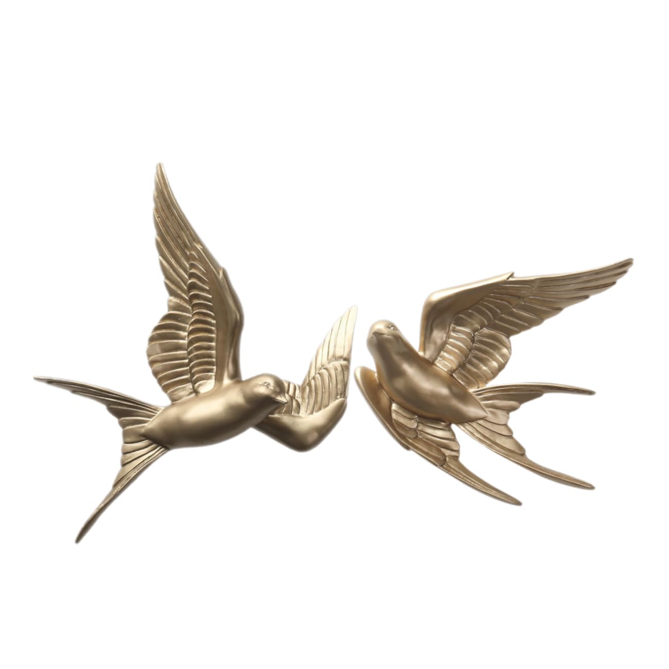 GOOHOCHY Decorazione da Parete con Sagoma 3d Nordica Oro in Resina, 2 Pezzi