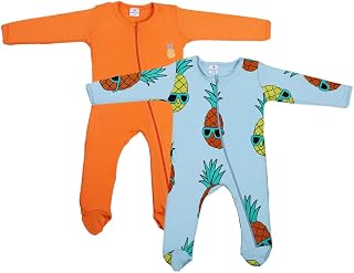 Unisex Sleepsuit Cotton Interlock Full Sleeve Onesie with Zip