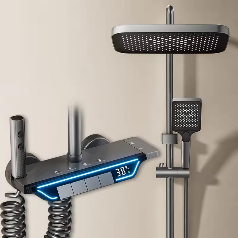See full amazon price history chart for B Backline Brass Shower Panel Full Set Temperature Display Shower Set 4 In 1 Function | Mixer Shower System Hot & Cold | Hand shower | overhead Shower | Jet Spray | Shower For Bathrooms (Gun Grey) B Backline Brass Shower Panel Full Set Temperature Display Shower Set 4 In 1 Function | Mixer Shower System Hot & Cold | Hand shower | overhead Shower | Jet Spray | Shower For Bathrooms (Gun Grey) (B0DGT8GYW7) Amazon Price History, Amazon Price Tracker