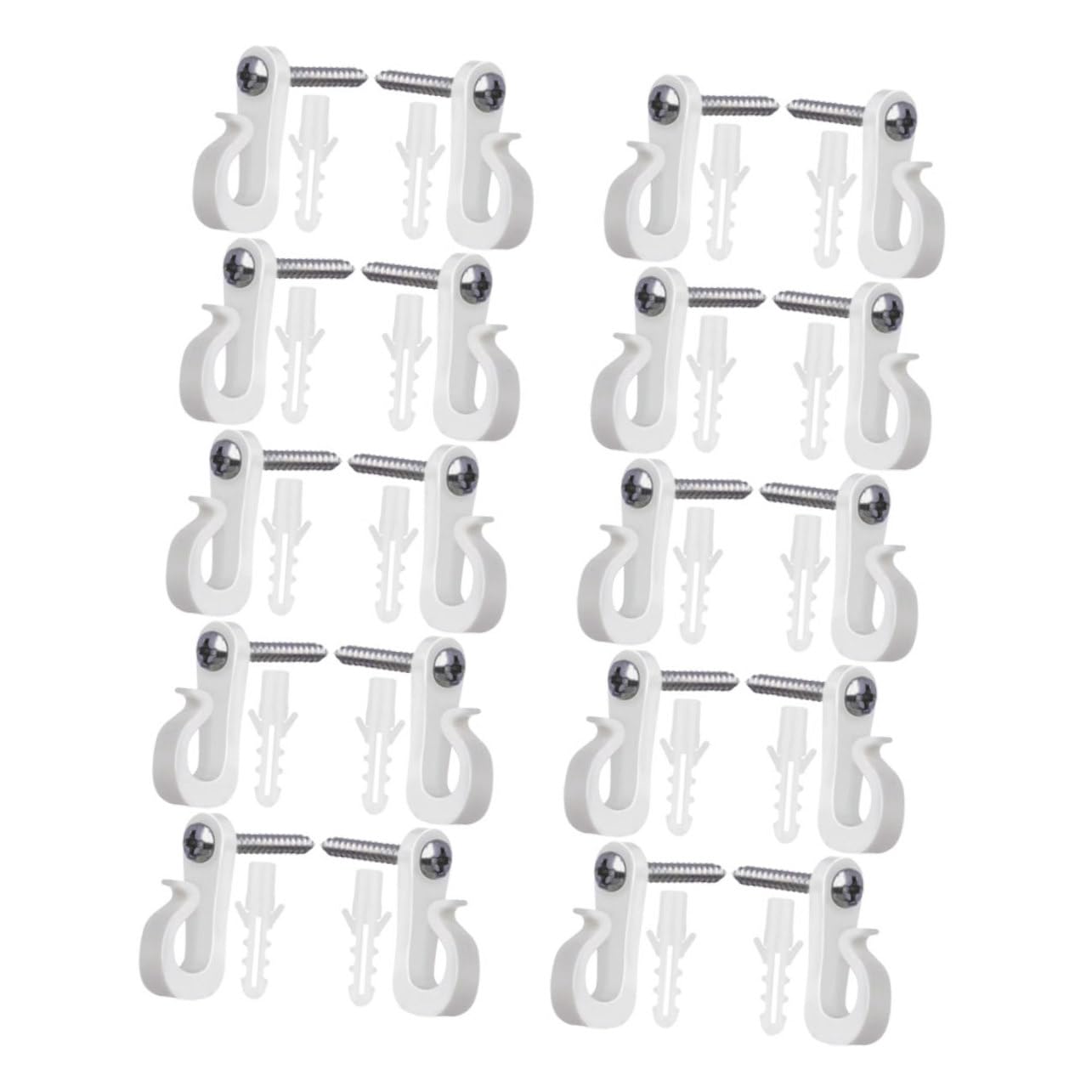 PRETYZOOM 20 Pack Outdoor Decor Hooks for Plant Pots Bird Feeders Ceiling String Lights Led Lights Garden Decor Event Decorations Patio Lighting Black