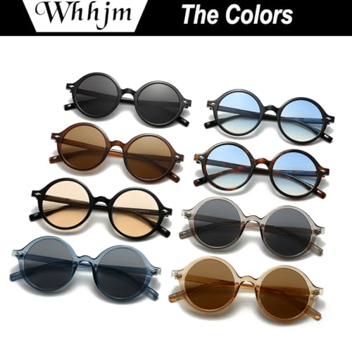 Retro Round Sunglasses for Men Womens Vintage Trendy Circle Sunglasses Costume Cosplay Sun Glasses UV400 Protection 6