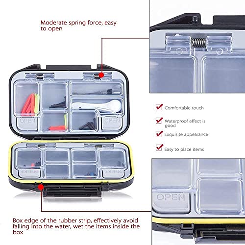 Tackle Box - 12 Compartment Waterproof Portable Tackle Box Organizer With Storing Tackle Set Plastic Storage - Fishing Tackle Box, Mini Tackle Box For Hook, Trout, Jewelry, Bead, Earring Tool #TOP6