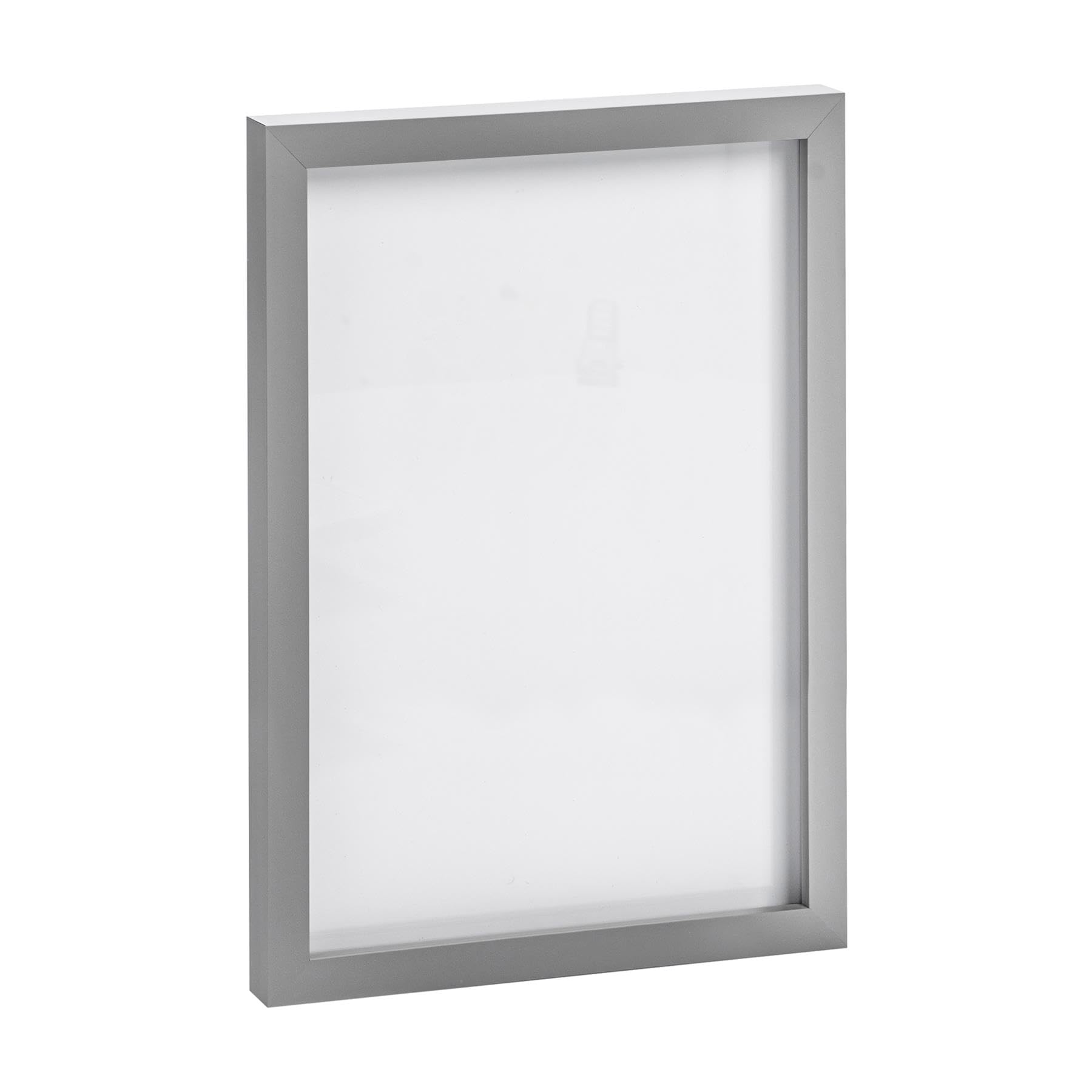 Nicola Spring A4 Photo Frame - Fits Photo Size 8 x 12 (20 x 30cm) - Grey Wall Mounted Portrait Picture Photo Frame with Stand Freestanding Photo Certificate Display Poster