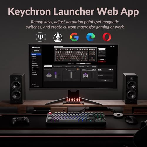 Image of Keychron C3 HE TKL Wired Mechanical Keyboard (80% Layout), Magnetic Switches with Adjustable Actuation, Rapid Trigger, QMK /Launcher Web Programmable, RGB Backlit, PBT Keycaps for Mac /Windows /Linux