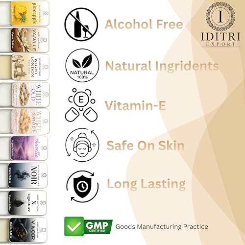 Image of Solid Perfume |Antonia&White amber Alcohol Free Wax Perfume Balm, Long Lasting | Pocket Tin 12g, Pack Of 2| Non Greasy Smooth Glide, Travel Friendly Unisex Gifts He Or Her
