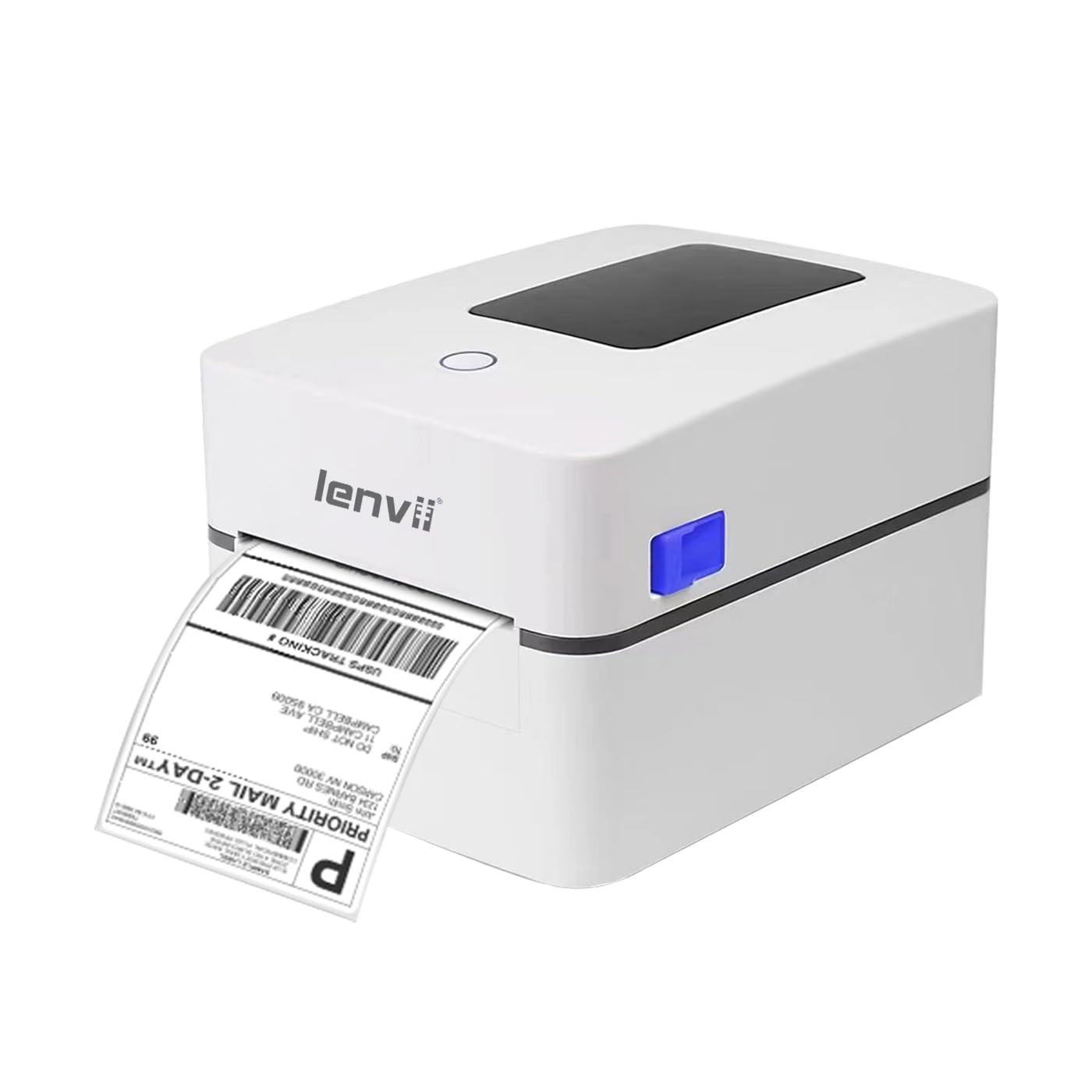 LENVII Desktop Thermal Printer - 4x6 Shipping Labels, Direct Thermal Supports Wrist Strap, Suitable for Medical, Express Delivery