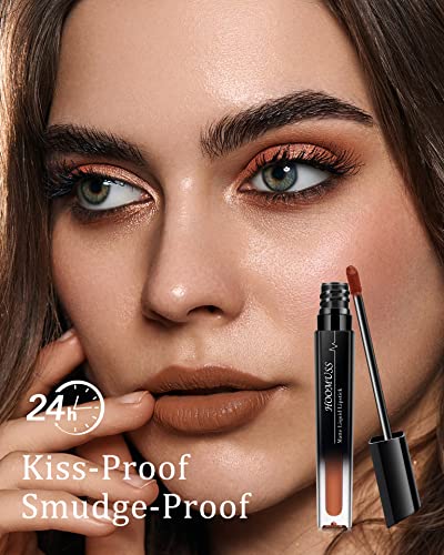 Hoomuss Nude Matte Lipstick, Brown Nude Liquid Lipstick Long Lasting Smudeproof & Waterproof Lip Makeup, Vegan & Clean (Sandy Storm) #TOP3