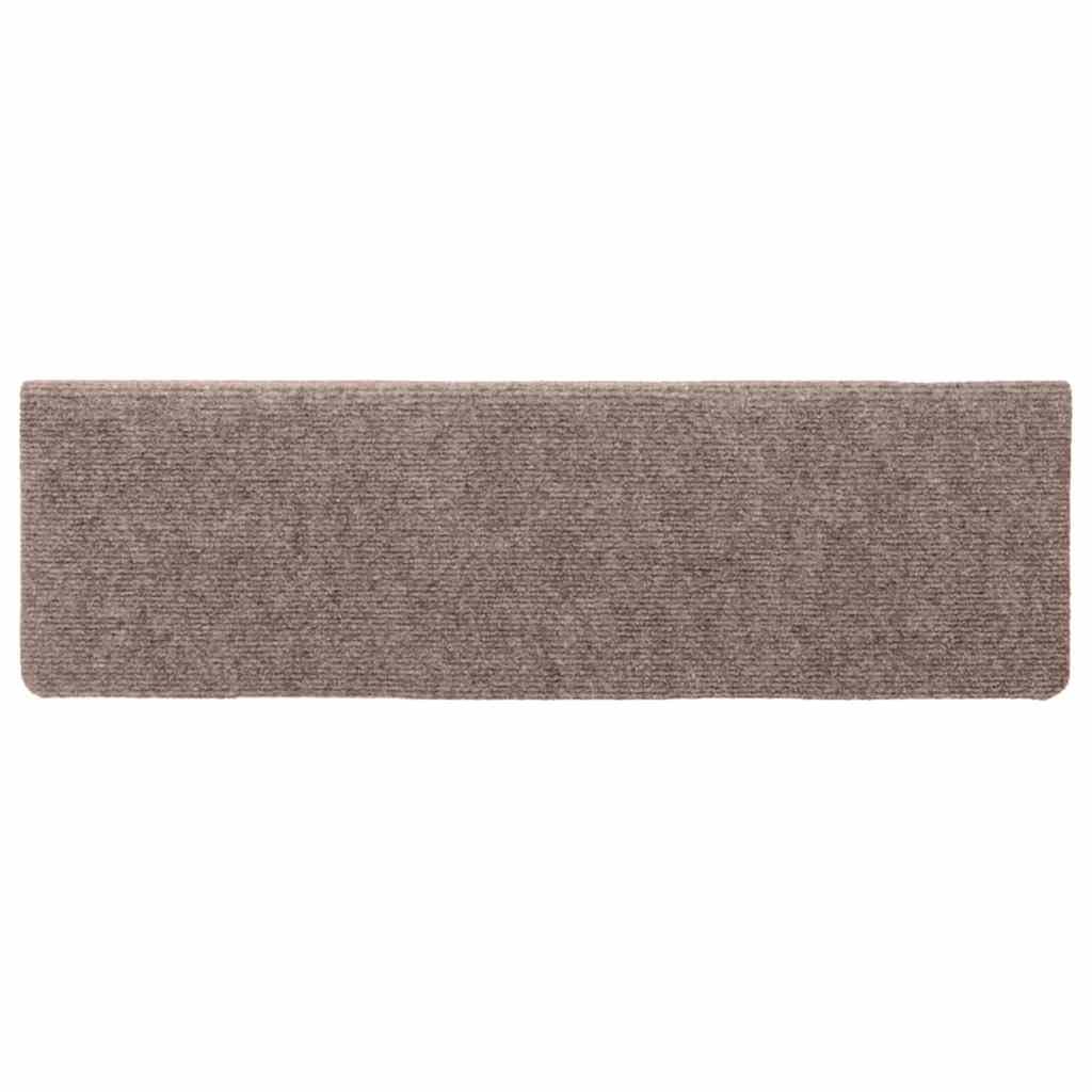 Stufenmatten Selbstklebend 20 Stück 65x21x4 cm Creme Rechteckiger Rand Treppenstufen Matten, Teppich Innen für Treppen, rutschfest Stufenmatten Treppenteppich